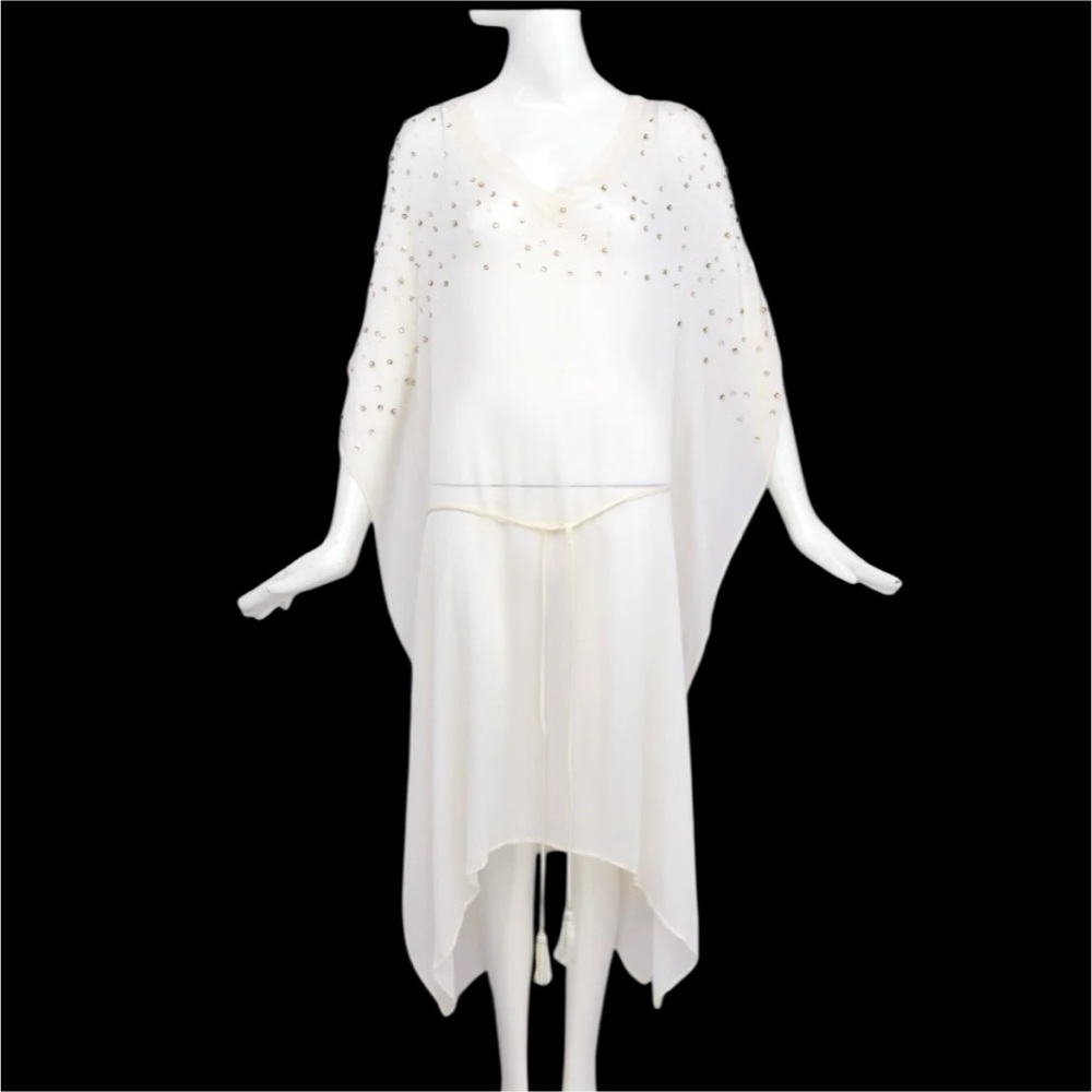 NEW Twin-set Kaftan S Cover Up Dress Overlay Embellished Oversized Poolside